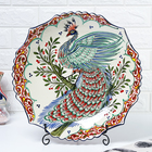 Ляган узбекский Риштанская Керамика «Жар птица», d=41 см, рифлёный, разноцветный - Фото 2
