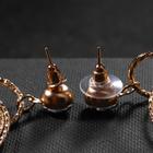 Серьги висячие со стразами «Калипсо» плеть, цвет белый в золоте 6629620