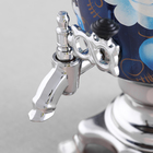 Набор посуды «Жостово на синем», 3 предмета: самовар 3 л, заварочный чайник 0.7 л, поднос - Фото 8