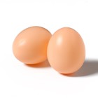Яйцо искусственное подкладное, для кур, 4 × 5 см, 1 шт., коричневое - Фото 2