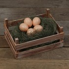 Яйцо искусственное подкладное, для кур, 4 × 5 см, 1 шт., коричневое - Фото 4