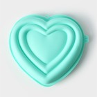 Форма для муссовых десертов и выпечки Доляна «Сердце», силикон, 22×20×7 см, цвет МИКС - фото 4321774