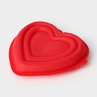 Форма для муссовых десертов и выпечки Доляна «Сердце», силикон, 22×20×7 см, цвет МИКС - фото 4321777