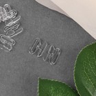 Застёжка для бюстгальтера, пластиковая, 12 мм, 10 шт, цвет прозрачный - Фото 3