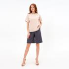 Футболка женская MINAKU REGULAR FIT: цвет бежевый, р-р 44 - Фото 4