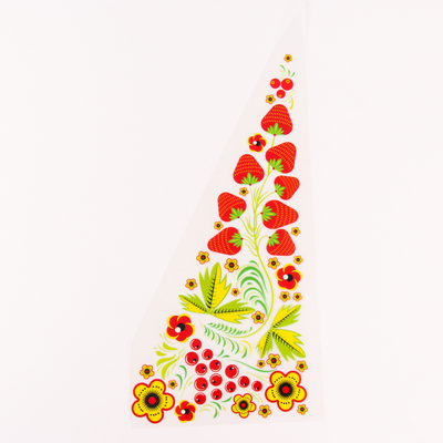 Термонаклейка «Хохлома ягодки», уголок слева, 15×30 см, набор 10 шт.