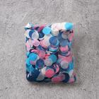 Наполнитель для шара «Конфетти круг», 1,5 см, бумага, МИКС голубой, 100 г - фото 24607189