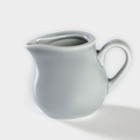 Молочник фарфоровый «Акварель», 65 мл, цвет светло-серый - фото 16201822