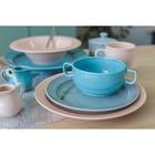 Сахарница фарфоровая «Акварель», 250 мл, цвет светло-серый - фото 24235507