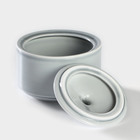 Сахарница фарфоровая «Акварель», 250 мл, цвет светло-серый - фото 24235503