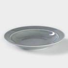 Тарелка глубокая «Акварель», 550 мл, d=22,5 см, цвет светло-серый - Фото 1