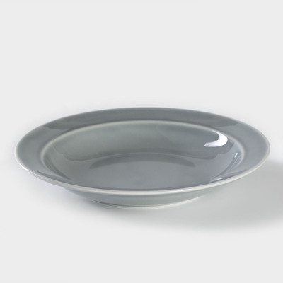 Тарелка глубокая «Акварель», 550 мл, d=22,5 см, цвет светло-серый