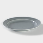 Тарелка фарфоровая «Акварель», d=17,5 см, цвет светло-серый - фото 4635505