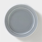 Тарелка фарфоровая «Акварель», d=20 см, цвет светло-серый - фото 5963203