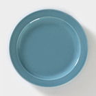 Тарелка мелкая «Акварель», d=24 см, цвет голубой - фото 9204656