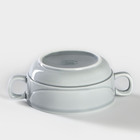 Чашка бульонная фарфоровая «Акварель», 380 мл, цвет светло-серый - фото 4321882