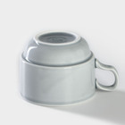 Чашка чайная «Акварель», 200 мл, фарфор, цвет светло-серый - Фото 3