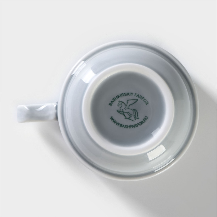 Чашка чайная «Акварель», 200 мл, фарфор, цвет светло-серый - фото 1892517984