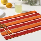 Салфетка Этель "Полоски" цв.красный, 33*48 см, 500 гр/м2, 100% хлопок - фото 41929792