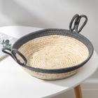 Корзина плетёная Доляна «Рони», 30×30×15,5 см, цвет серый 5438309