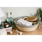 Корзина плетёная Доляна «Рони», 30×30×15,5 см, цвет серый 5438309