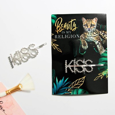 Заколка для волос со стразами Beauty is my religion