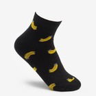 Носки женские «Бананы», цвет чёрный, размер 23-25 - фото 2620183
