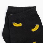 Носки женские «Бананы», цвет чёрный, размер 23-25 - фото 24409747