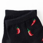 Носки женские «Перцы», цвет чёрный, размер 23-25 (комплект 2 шт) - фото 21227296