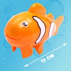 Водоплавающая игрушка «Рыбка-клоун», заводная - Фото 2