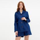 Костюм женский (жакет, шорты) MINAKU: Enjoy цвет синий, размер 42 - Фото 5