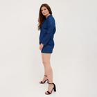 Костюм женский (жакет, шорты) MINAKU: Enjoy цвет синий, размер 50 - Фото 3