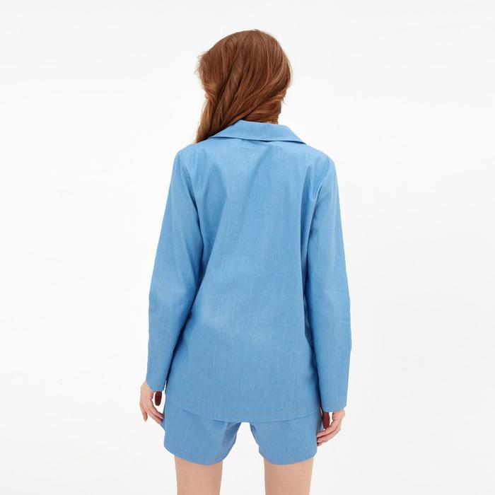 Костюм женский (жакет, шорты) MINAKU: Enjoy цвет голубой, р-р 42 49396