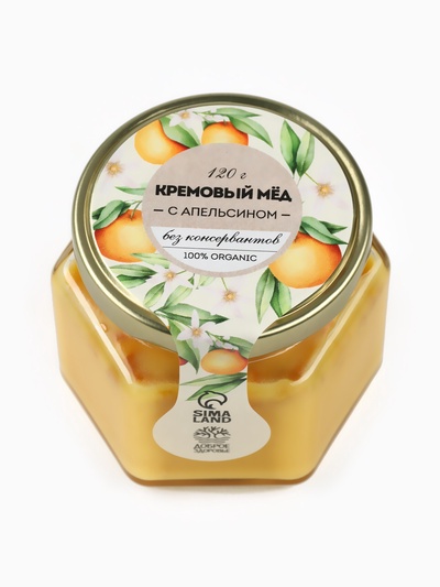 Мёд кремовый ORGANIC, с апельсином, 120 г