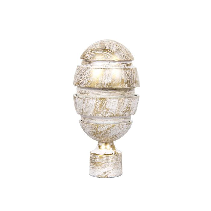 Наконечник «Левша Орех», d=1.6 см, 2 шт., цвет слоновая кость, золото