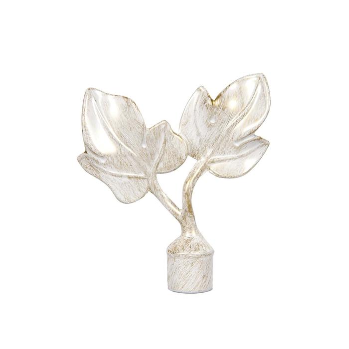 Наконечник «Левша Фиговый лист», d=1.6 см, 2 шт., цвет слоновая кость, золото