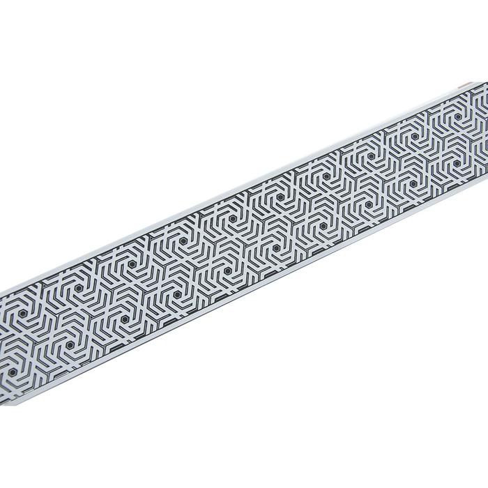 Планка для карниза «Арабеска», высота 7 см, длина 25 м, цвет белый с чёрным