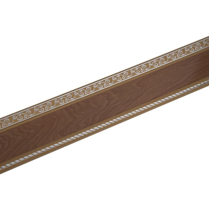 Планка для карниза «Есенин», высота 7 см, длина 25 м, цвет серебро/олива
