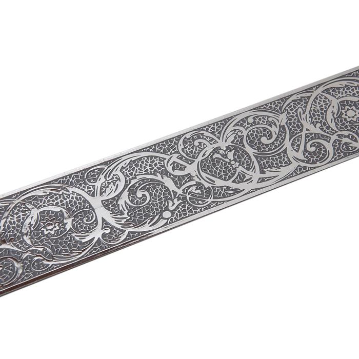 Планка для карниза «Вензель», высота 7 см, длина 25 м, цвет графитовый, шелк - Фото 1