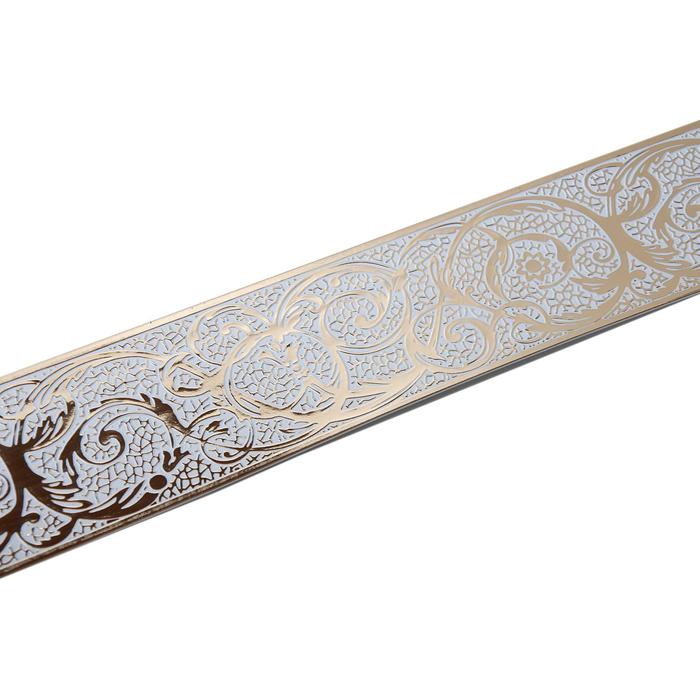 Планка для карниза «Вензель», высота 7 см, длина 25 м, цвет золото, белый - Фото 1