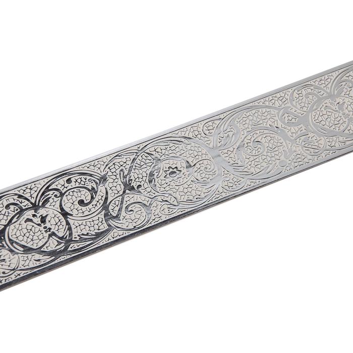 Планка для карниза «Вензель», высота 7 см, длина 25 м, цвет серебро, слоновая кость