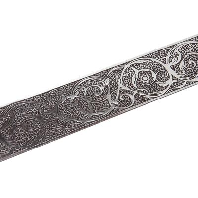 Планка для карниза «Вензель», высота 7 см, длина 25 м, цвет серебро, шоколад