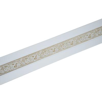 Планка для карниза «Грация», высота 7 см, длина 25 м, цвет золото, белый