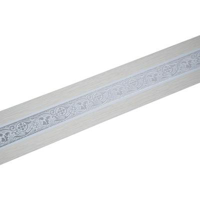 Планка для карниза «Грация», высота 7 см, длина 25 м, цвет серебро, белёный дуб