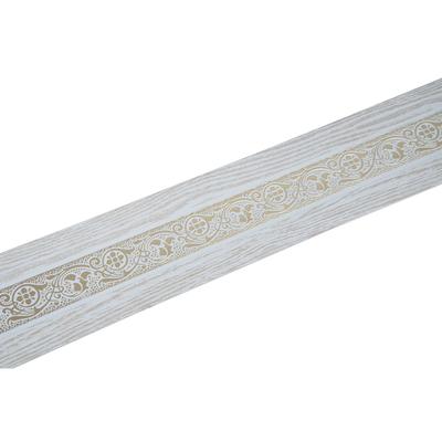 Планка для карниза «Грация», высота 7 см, длина 25 м, цвет золото, патина белая