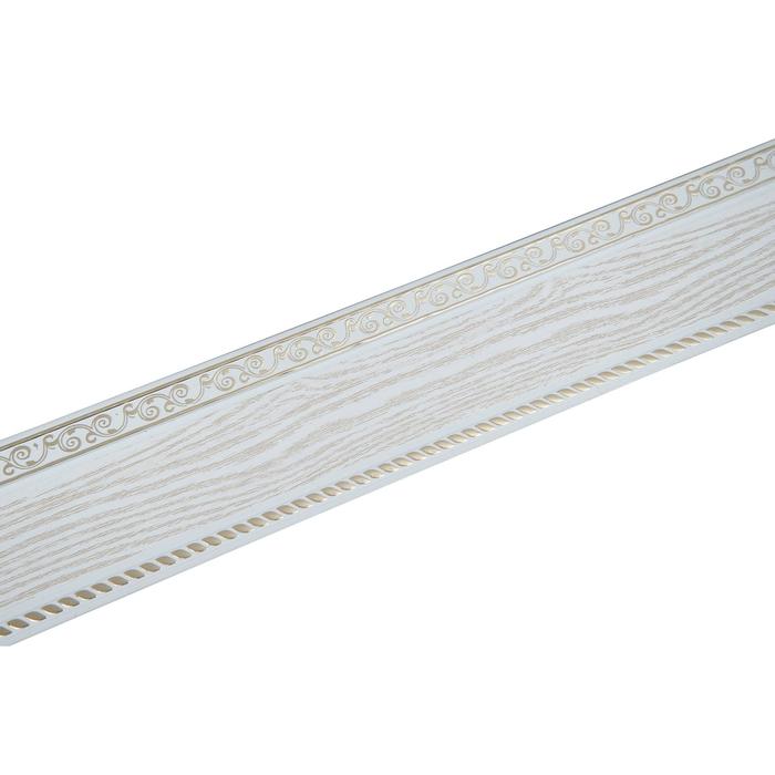 Планка для карниза «Есенин», высота 7 см, длина 25 м, цвет золото/патина белая - Фото 1