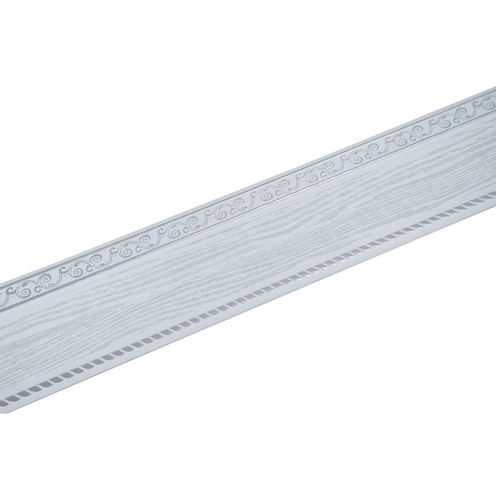 Планка для карниза «Есенин», высота 7 см, длина 25 м, цвет серебро/патина белая - Фото 1