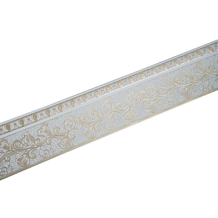 Планка для карниза «Кружево», высота 7 см, длина 25 м, цвет золото, белый - Фото 1