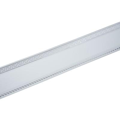 Планка для карниза «Меандр», высота 7 см, длина 25 м, цвет серебро, белый