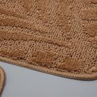 Набор ковриков для ванны и туалета SHAHINTEX «Актив», 2 шт: 50×80, 50×40 см, цвет капучино - Фото 3
